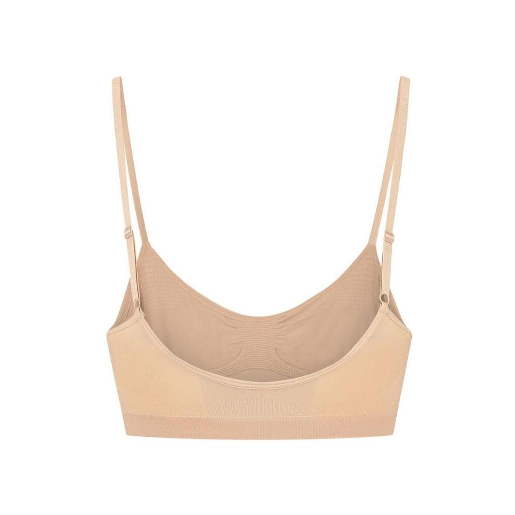 Bye-bra - medium control suti sem pontos beige tamanho xl