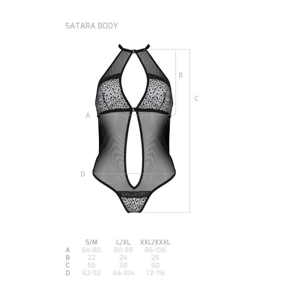 Passion - linha erótica satara body preto s/m