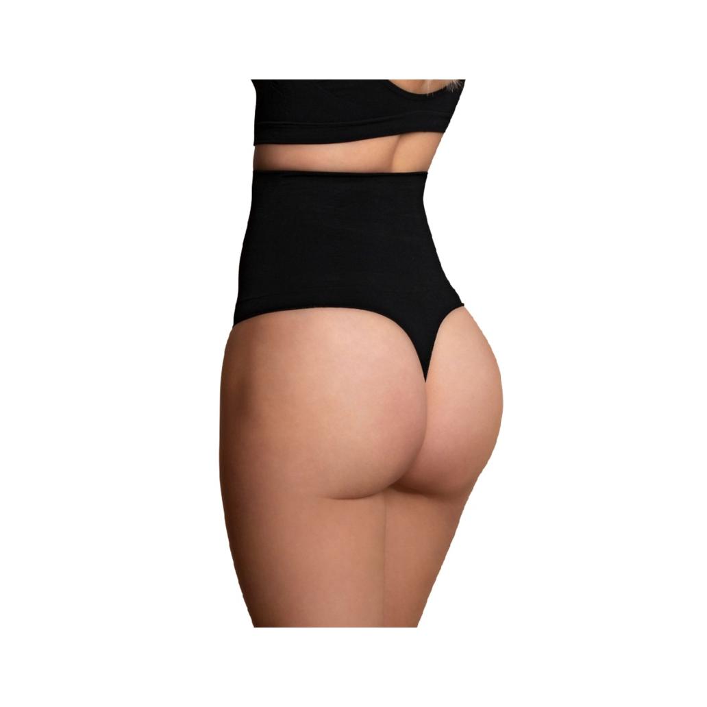 Bye-bra - cinto sem emenda estilo tanga preto tamanho l