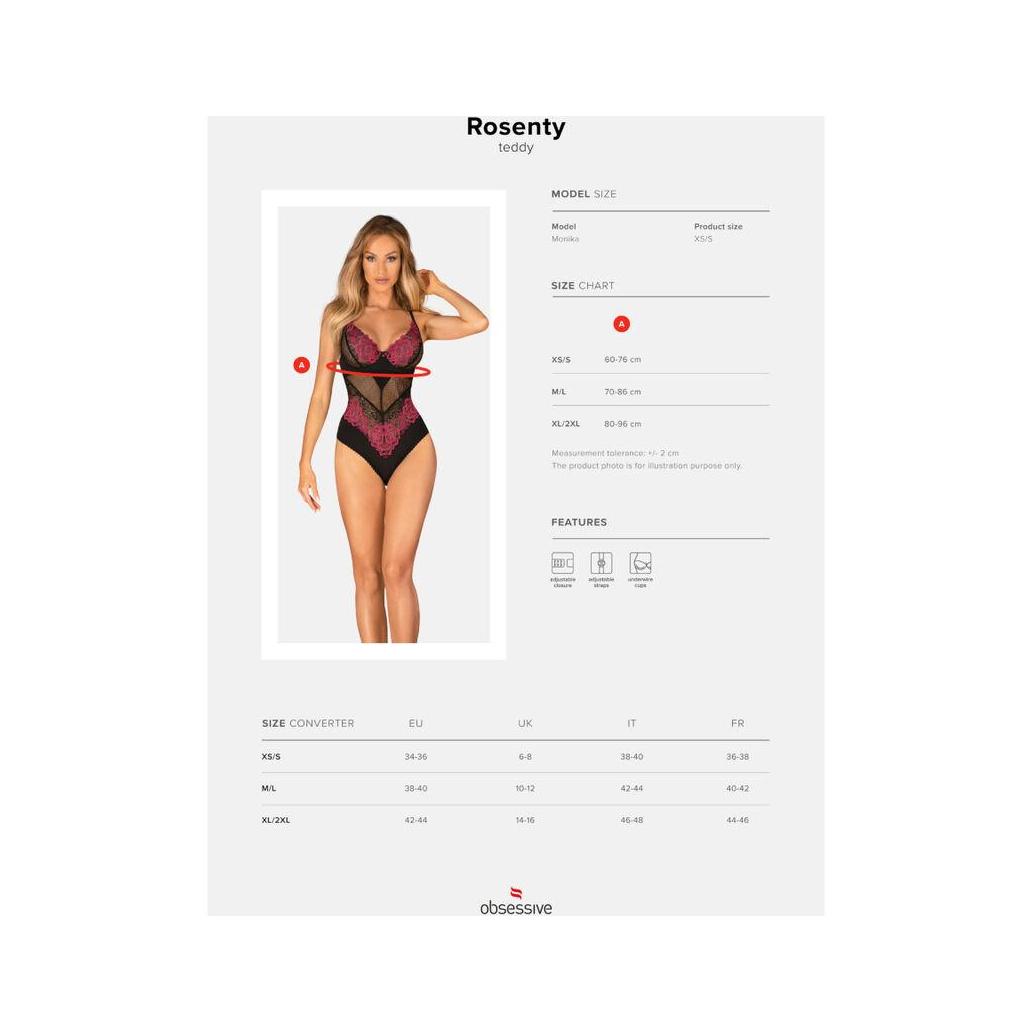 Obsessive - rosenty teddy xs/s