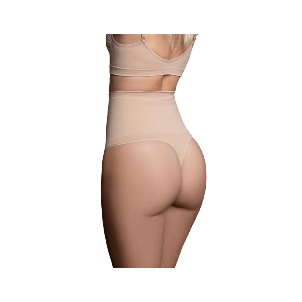 Bye-bra - cinto sem emenda estilo tanga beige tamanho l