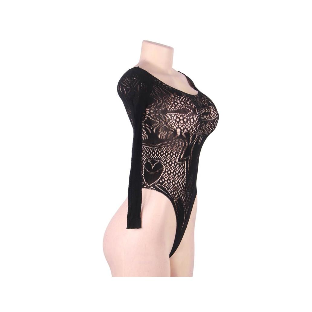 Queen lingerie - teddy manga comprida s/l