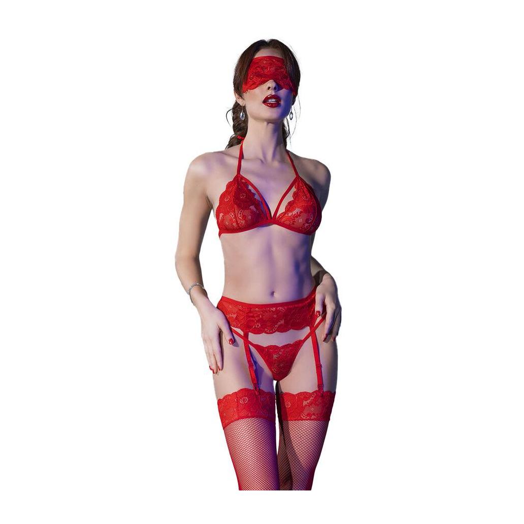 Chilirose - cr 4467 conjunto quatro peas vermelho s/m