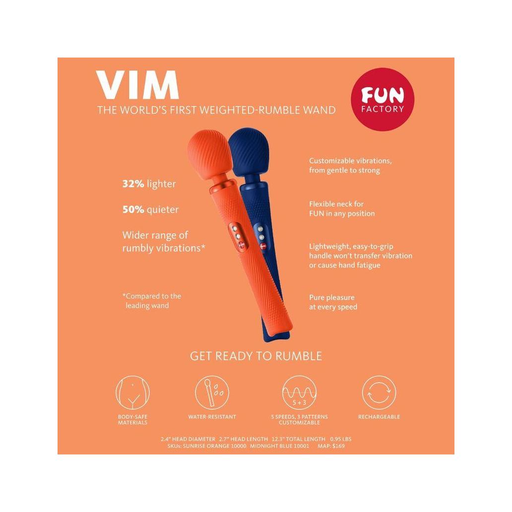 Fun factory - vim silicone recarregvel vibrante peso rumble