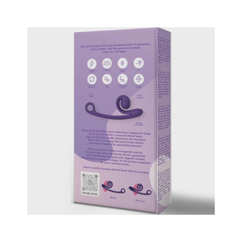 Snail vibe - vibrador curva roxo