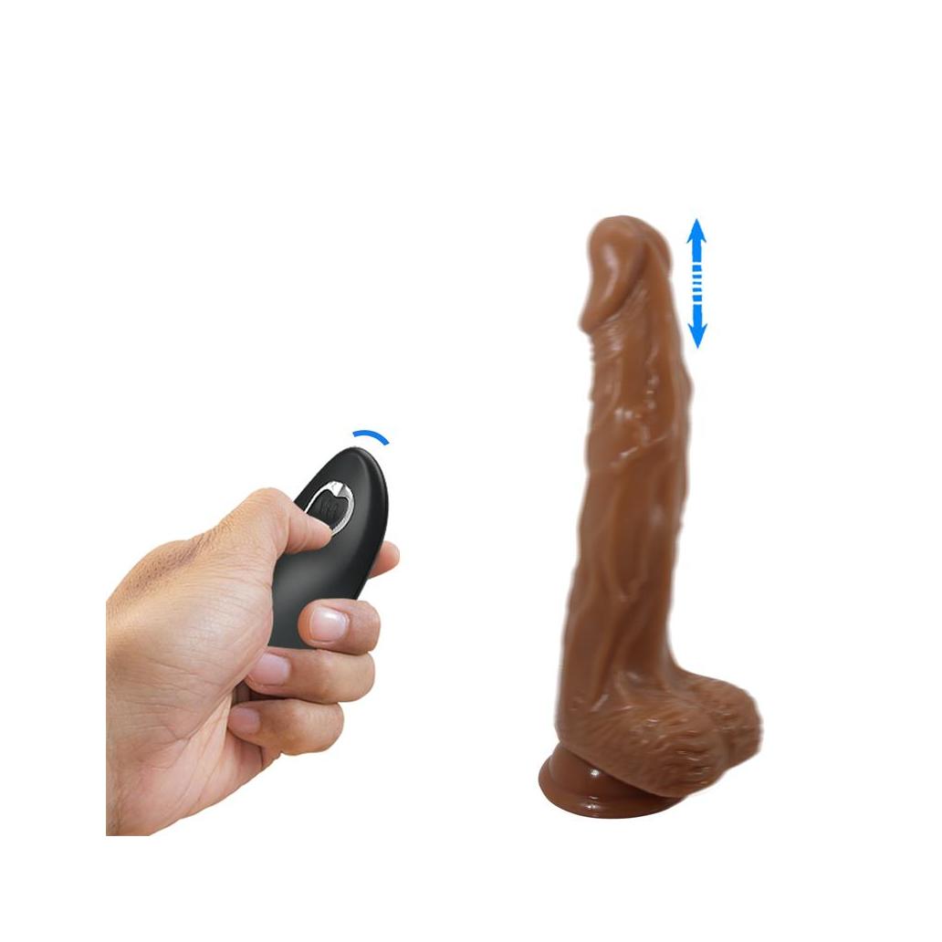 Dildo bodach com vibração, rotação e impulso