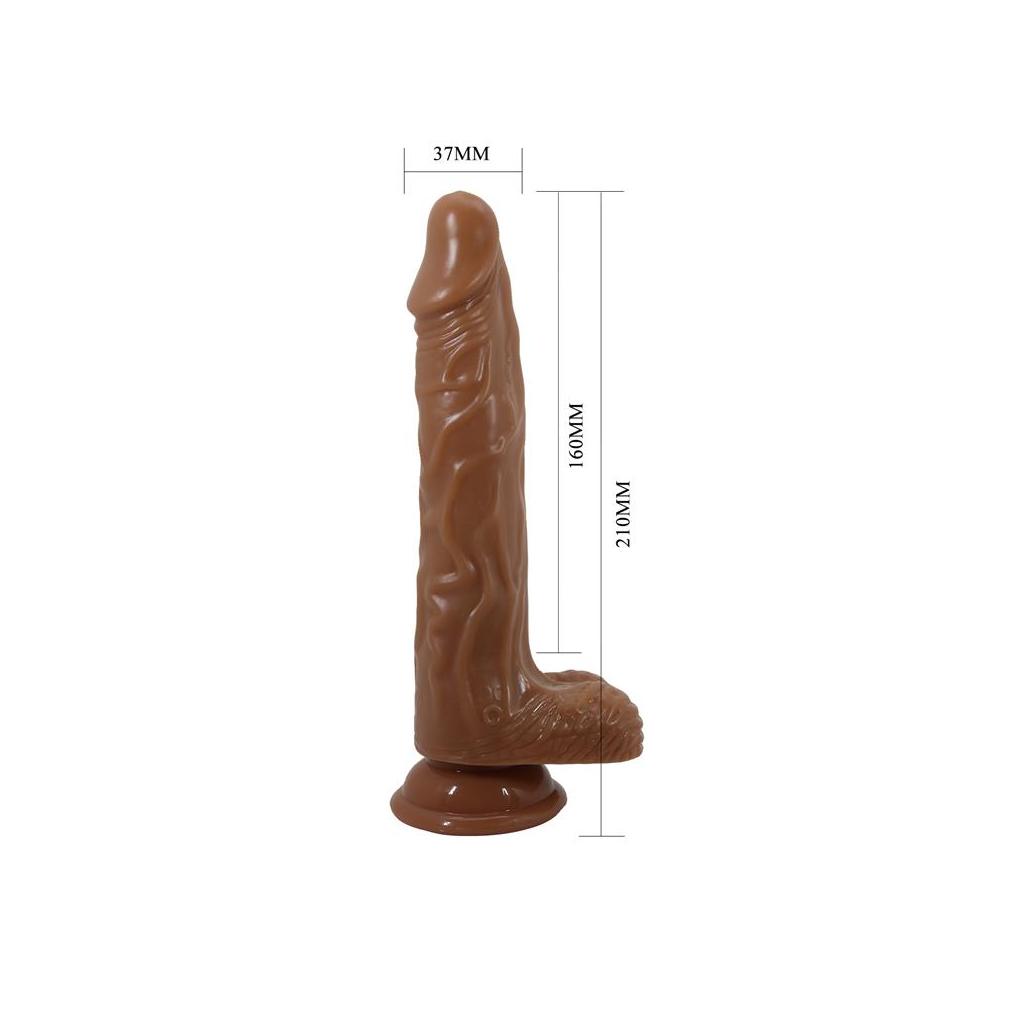 Dildo bodach com vibração, rotação e impulso