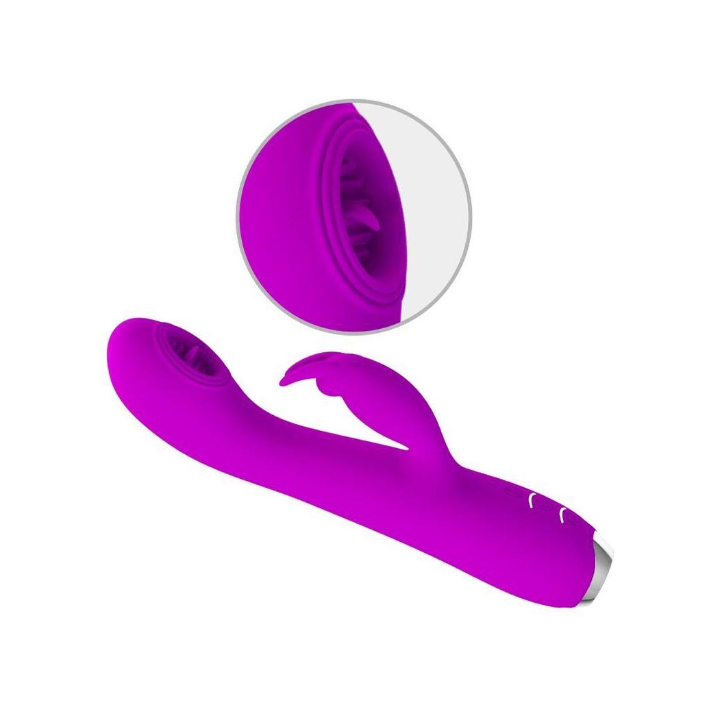 Pretty love - vibrador recarregvel rachel com sucker roxo