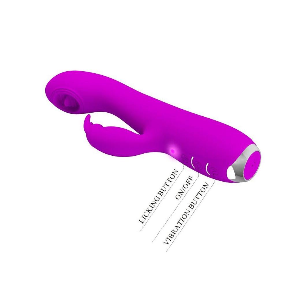 Pretty love - vibrador recarregvel rachel com sucker roxo