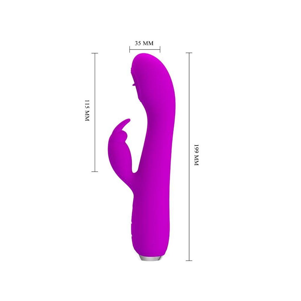 Pretty love - vibrador recarregvel rachel com sucker roxo