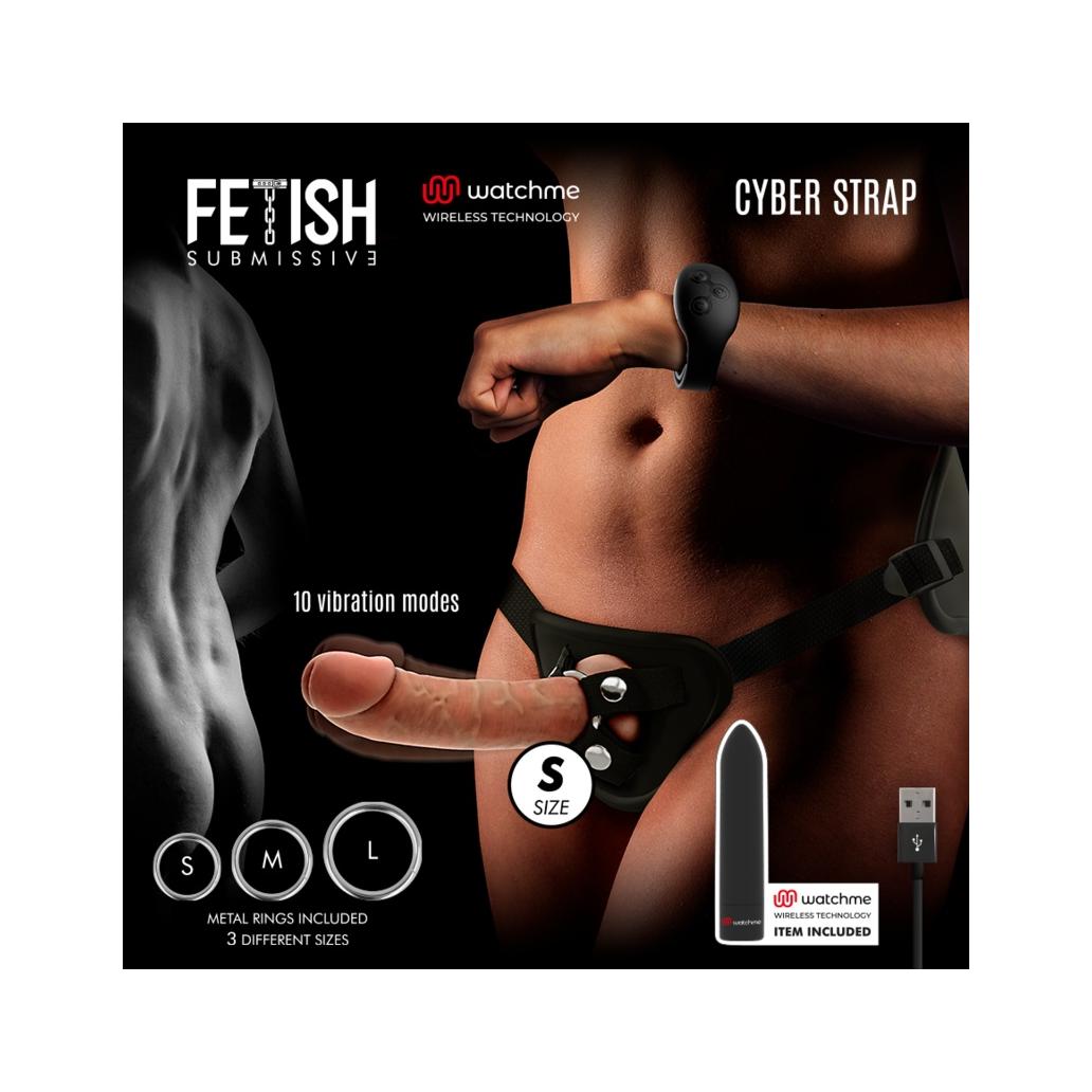 Fetish submissive cyber strap - arnês com dildo e bala contr