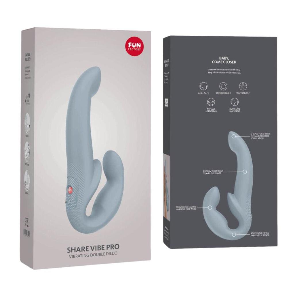 Fun factory - share vibe pro vibrador duplo cinza