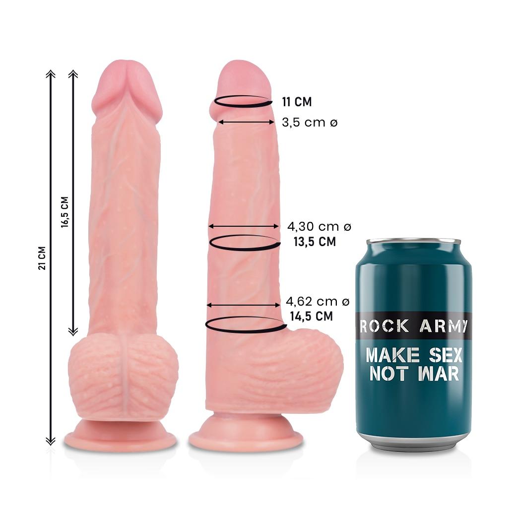 Rockarmy - dildo silicone líquido premium spitfire 21 cm -o-