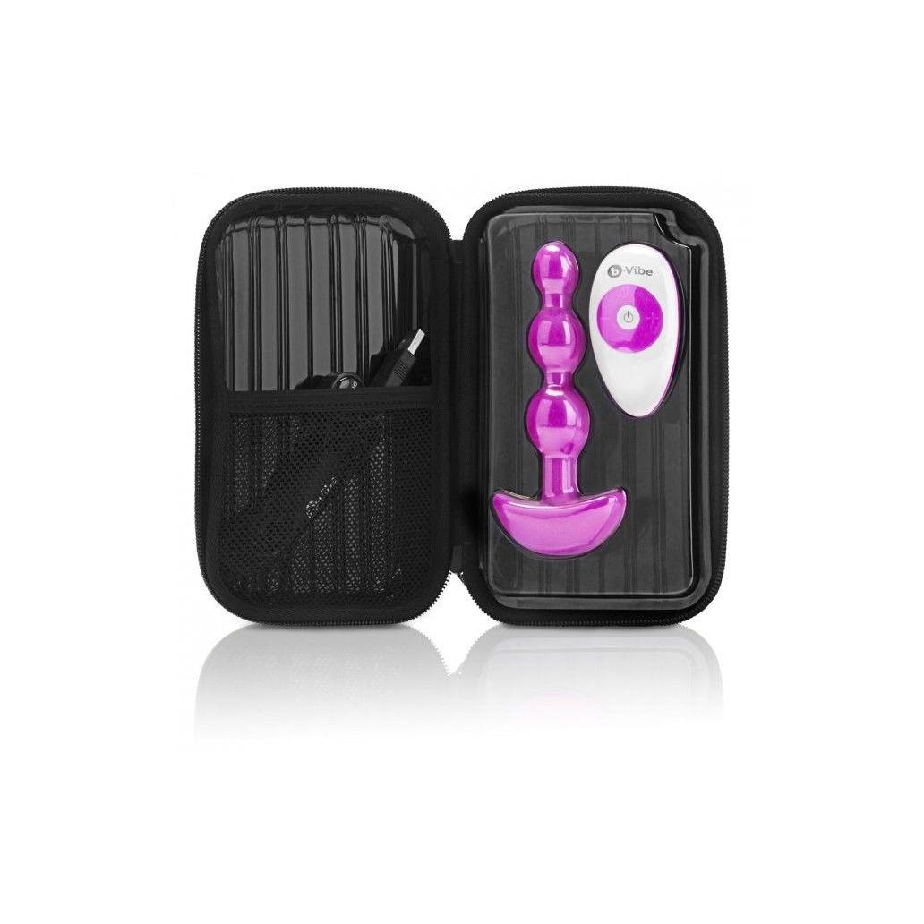 B-vibe - triplet anal contas de controle remoto rosa