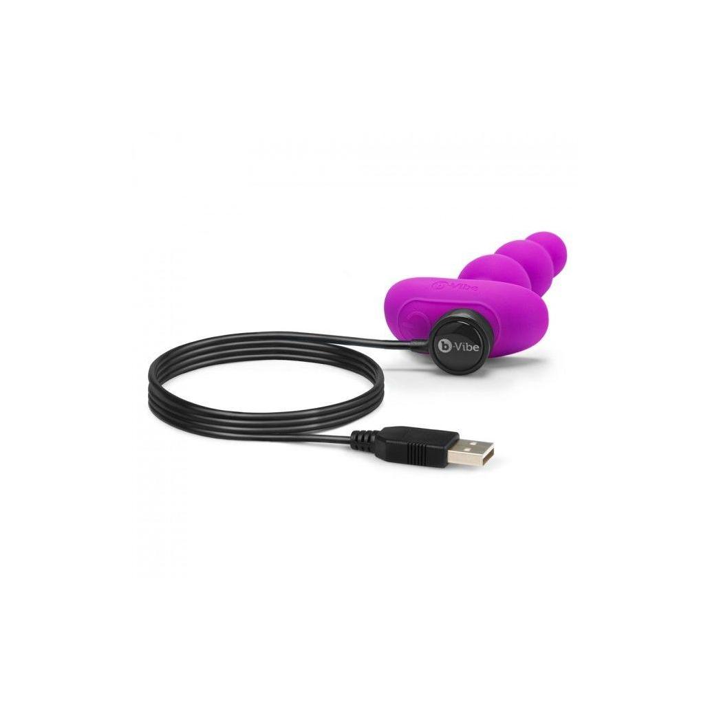 B-vibe - triplet anal contas de controle remoto rosa