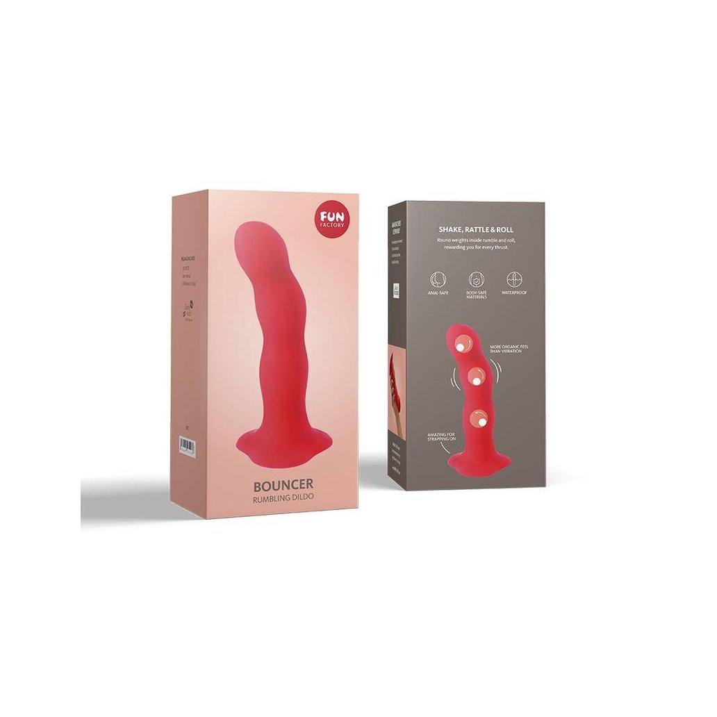 Fun factory - bouncer shake dildo vermelho