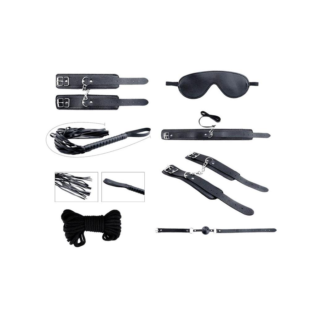 Secret desires black kit de 8 peças bdsm