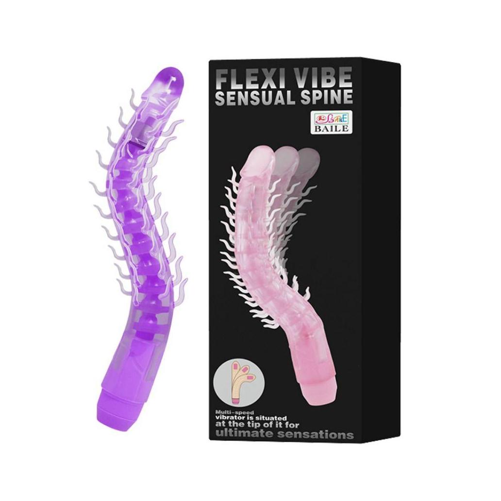 Baile - flexi vibe sensual spine dildo vibratório dobrvel li