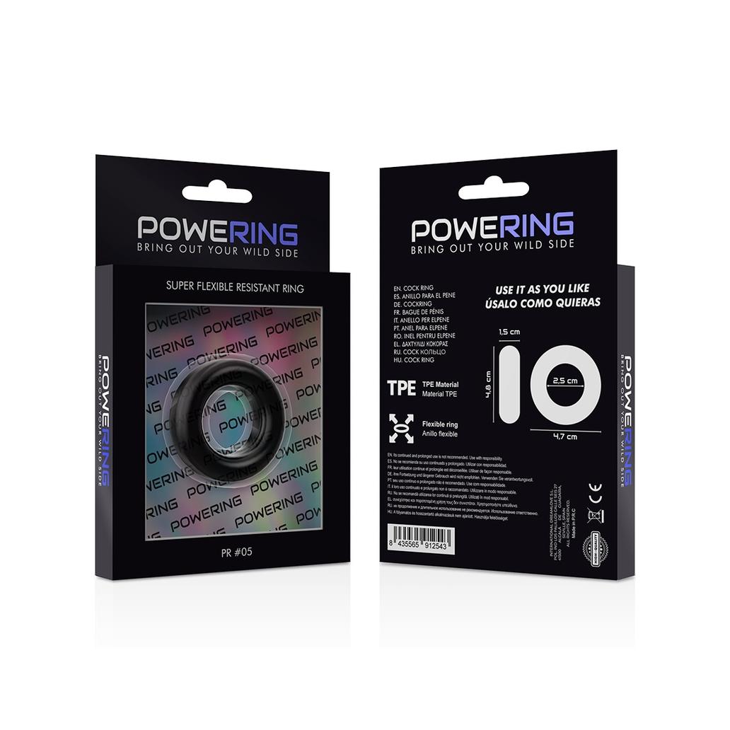 Powering - anel para pênis super flexível e resistente 4,8cm