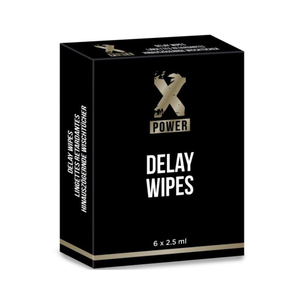 Toalhitas Retardantes X power Delay Wipes 6 unidades