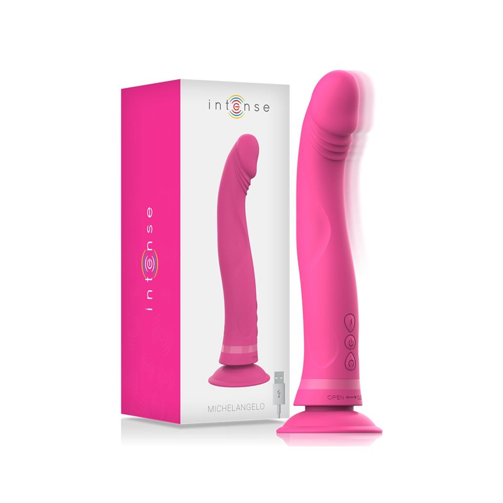 Intense - michelangelo rosa vibrador de silicone dildo