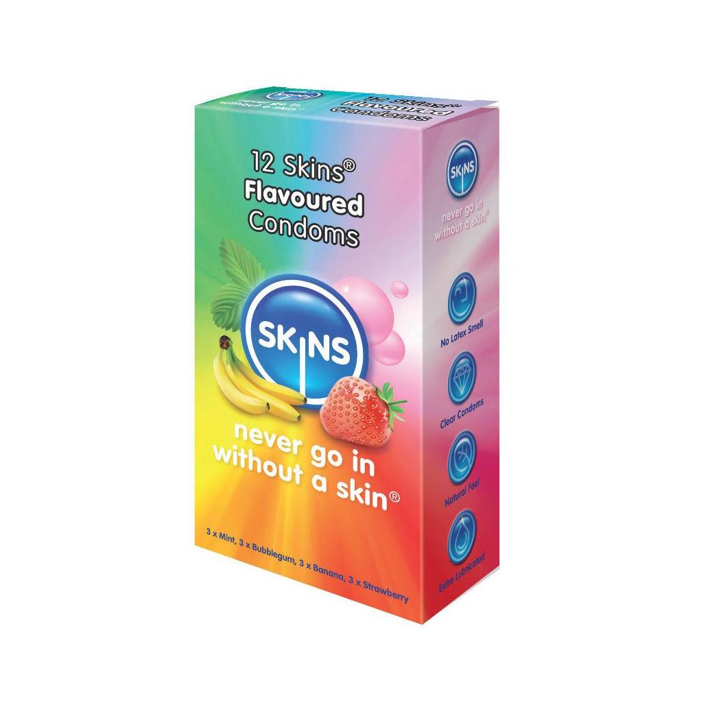 Skins - condomínio sabores para pele 12 pack