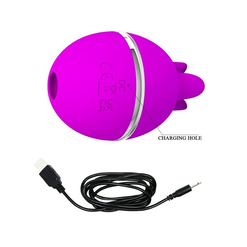 Pretty love - vibrador de silicone redondo roxo bola gemini