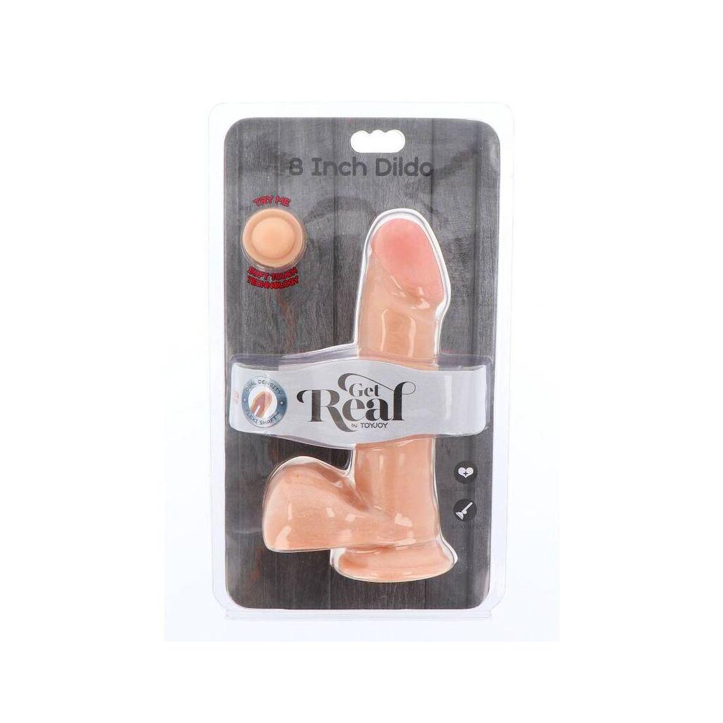 Get real - dildo de dual densidade pele de bolas de 18 cm