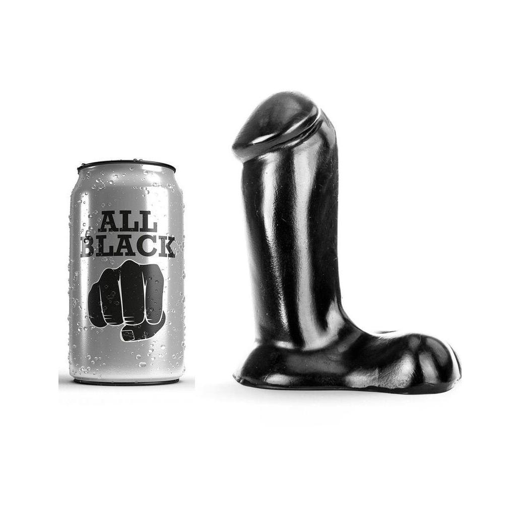 All black - dildo realístico 14 cm