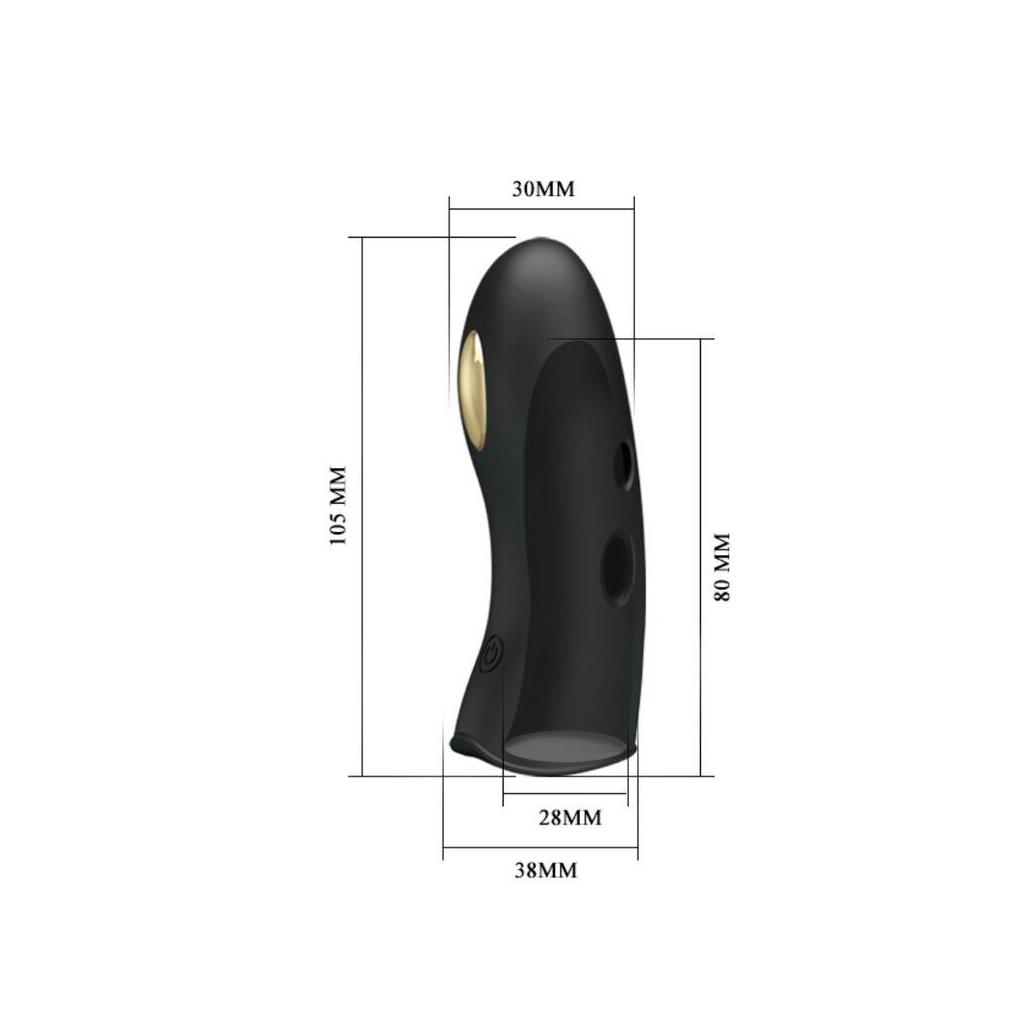 Pretty love - capa de dedo eletroestimulador preta marico