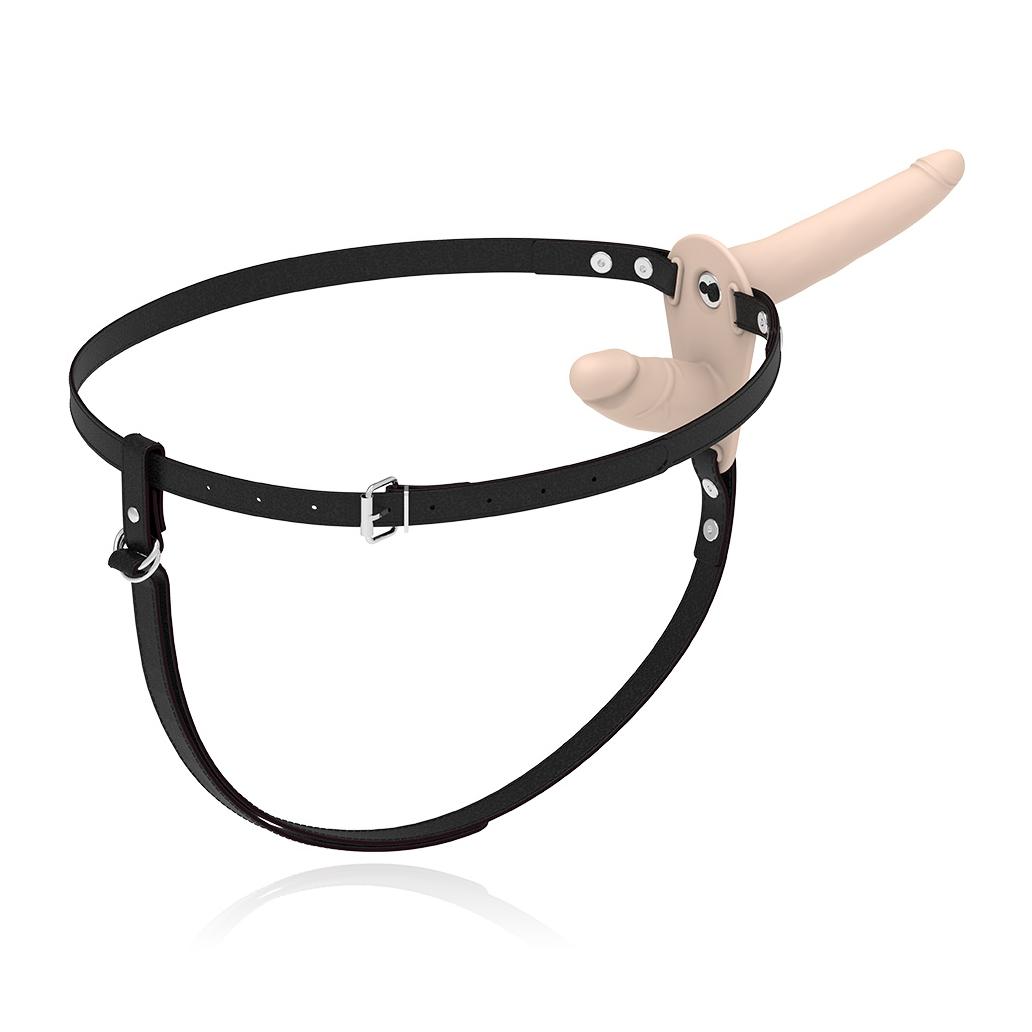 Fetish submissive harness - vibrador flesh up de dupla penet