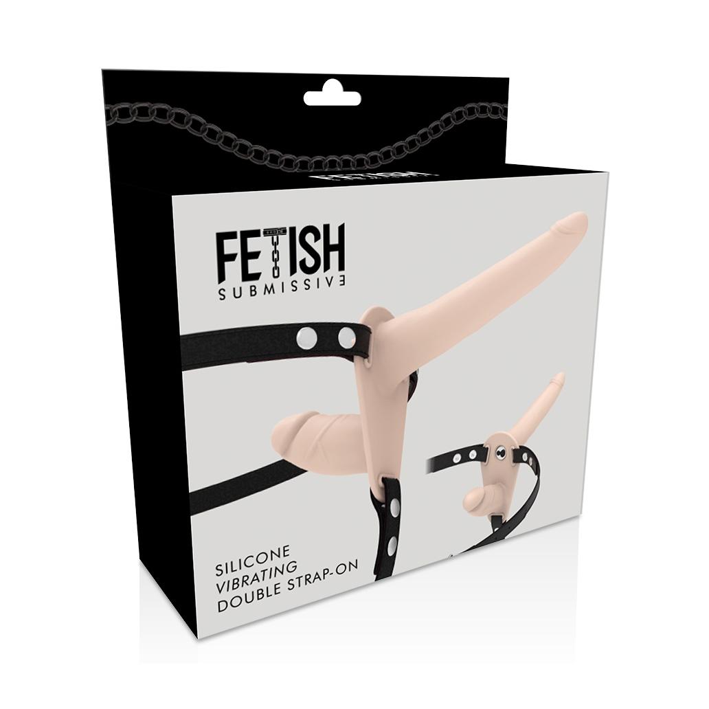 Fetish submissive harness - vibrador flesh up de dupla penet