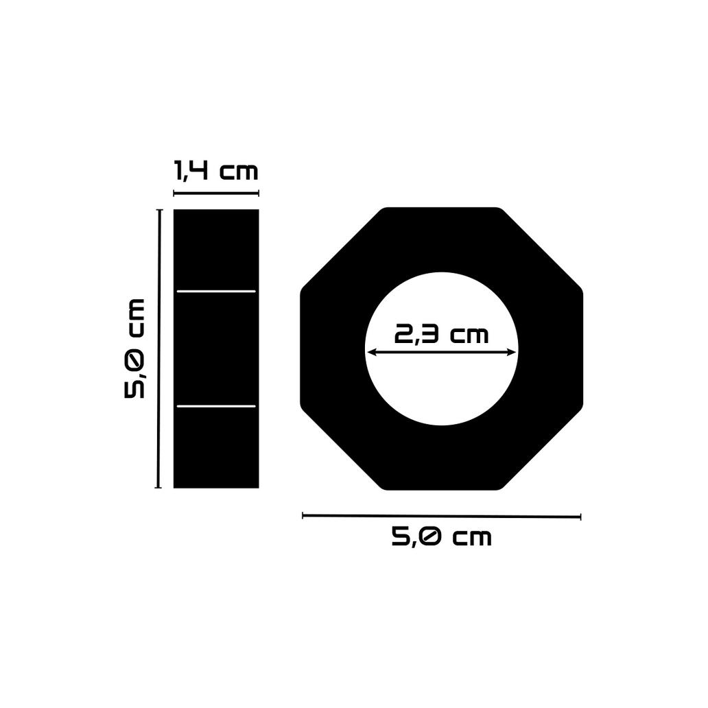 Powering - anel para o pénis super flexível e resistente 5cm