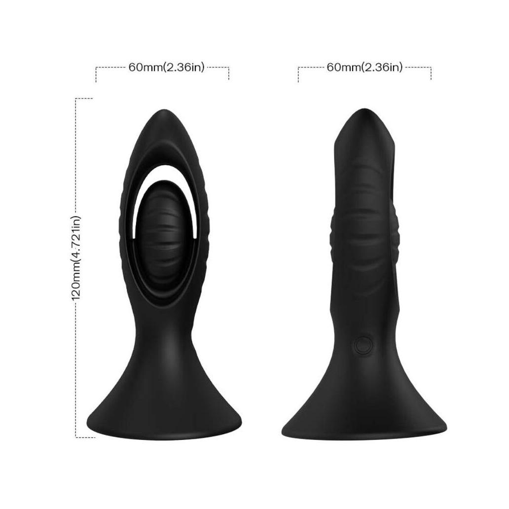 Armony - vibrador e plug anal silicone preto