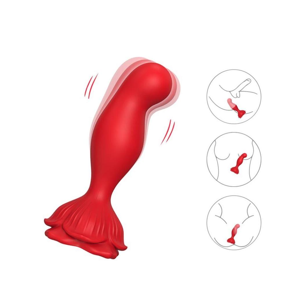 Armony - vibrador rosa e plug anal controle remoto vermelho