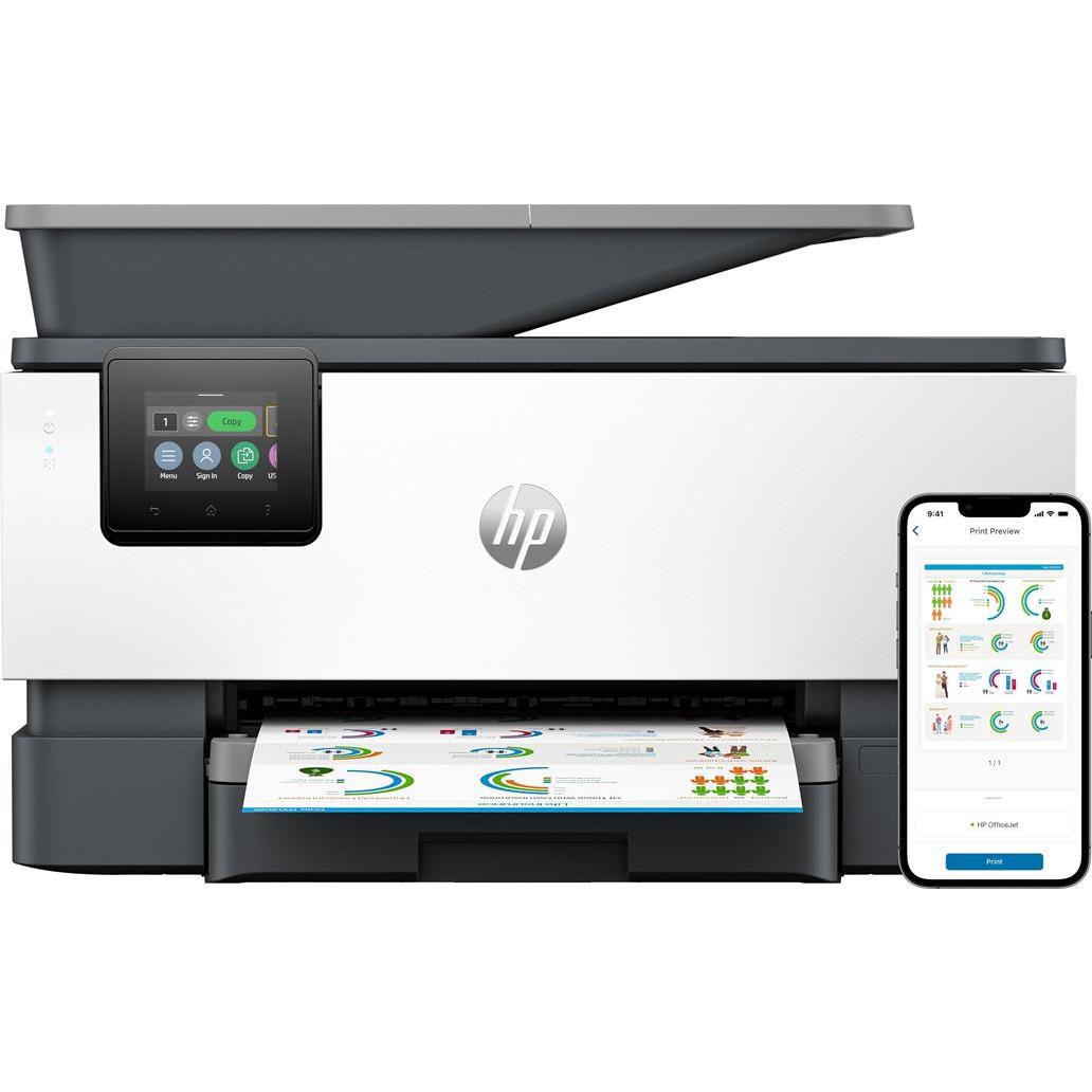 Impressora hp multifunções officejet pro 9120b aio - cement