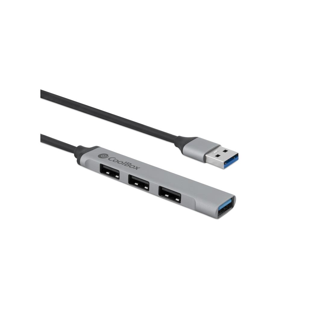 Coolbox hub alu usb-a 1xusb 3.0+3xusb 2.0