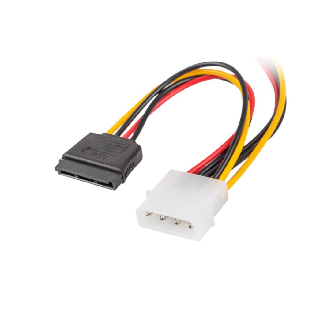 Cabo de alimentação lanberg molex macho para 2x sata fêmea 1