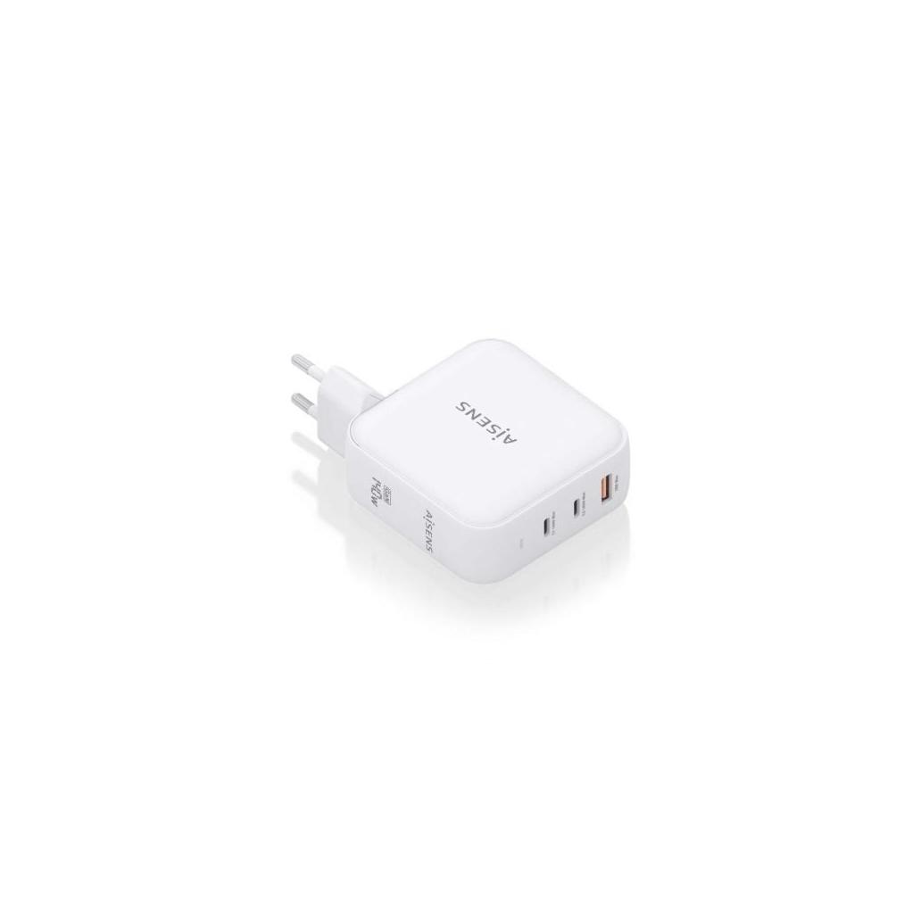 Carregador de parede aisens asch-140w3p030-w/ 2xusb type-c/