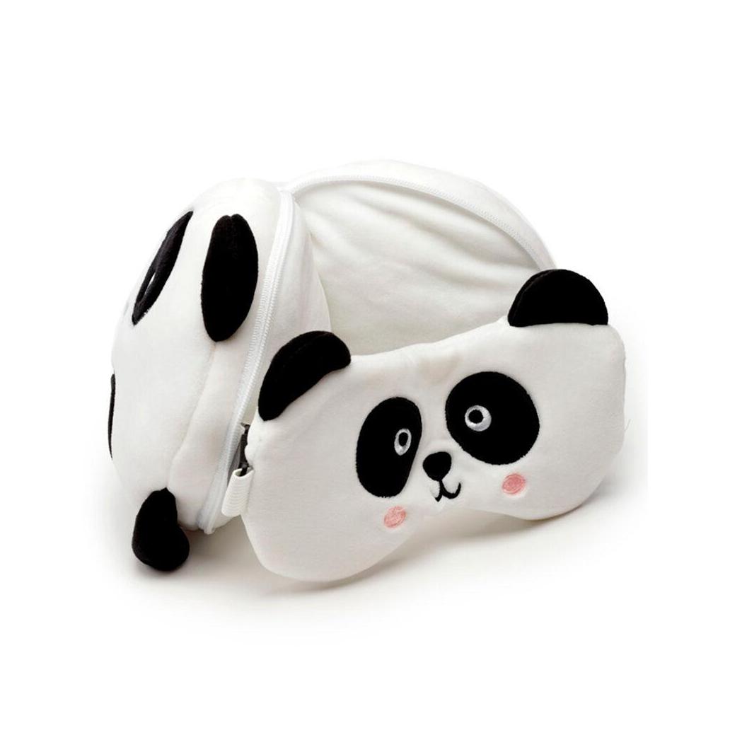 Relaxeazzz adoramals panda bear almofada de viagem máscara o