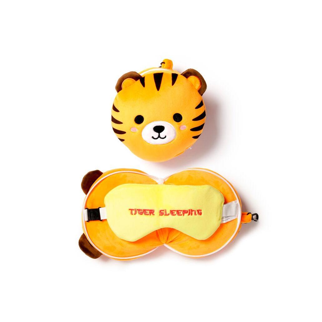 Relaxeazzz adoramals tiger máscara de olhos com almofada de