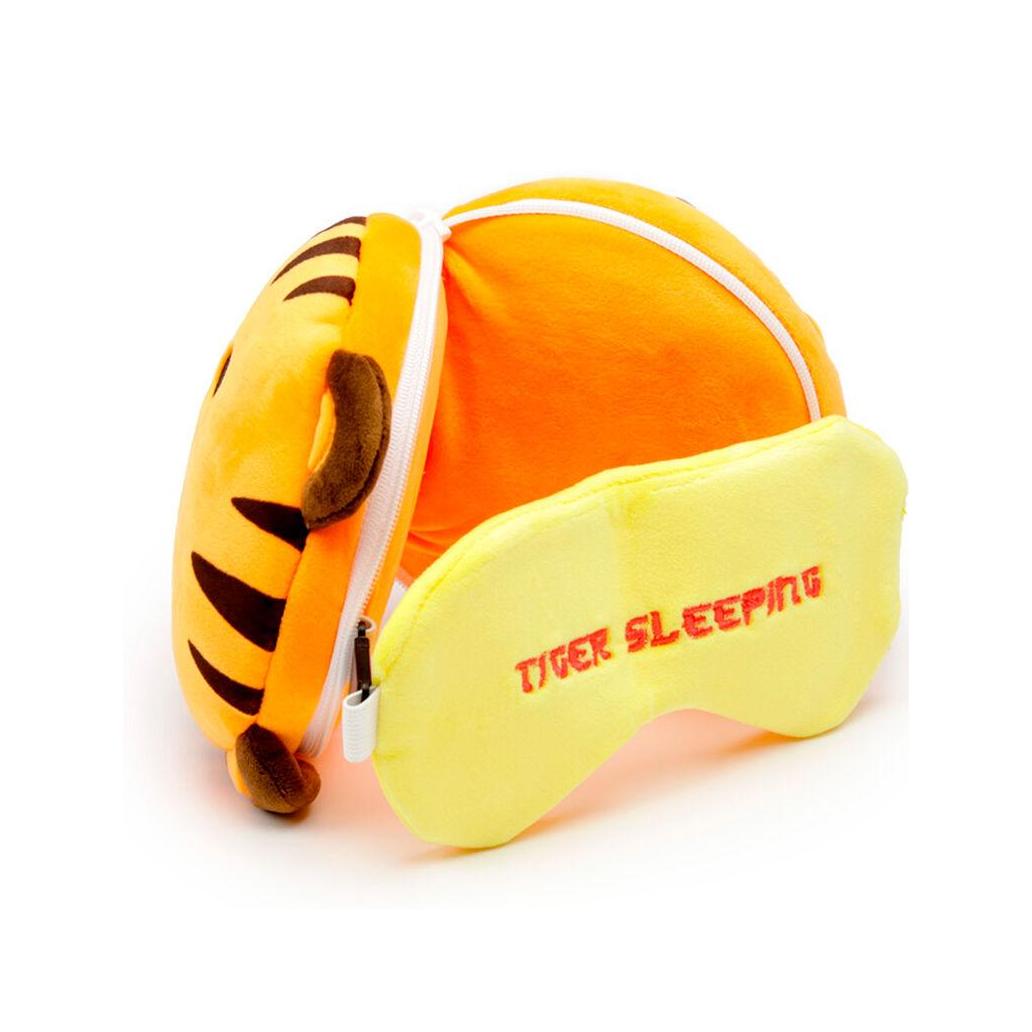 Relaxeazzz adoramals tiger máscara de olhos com almofada de