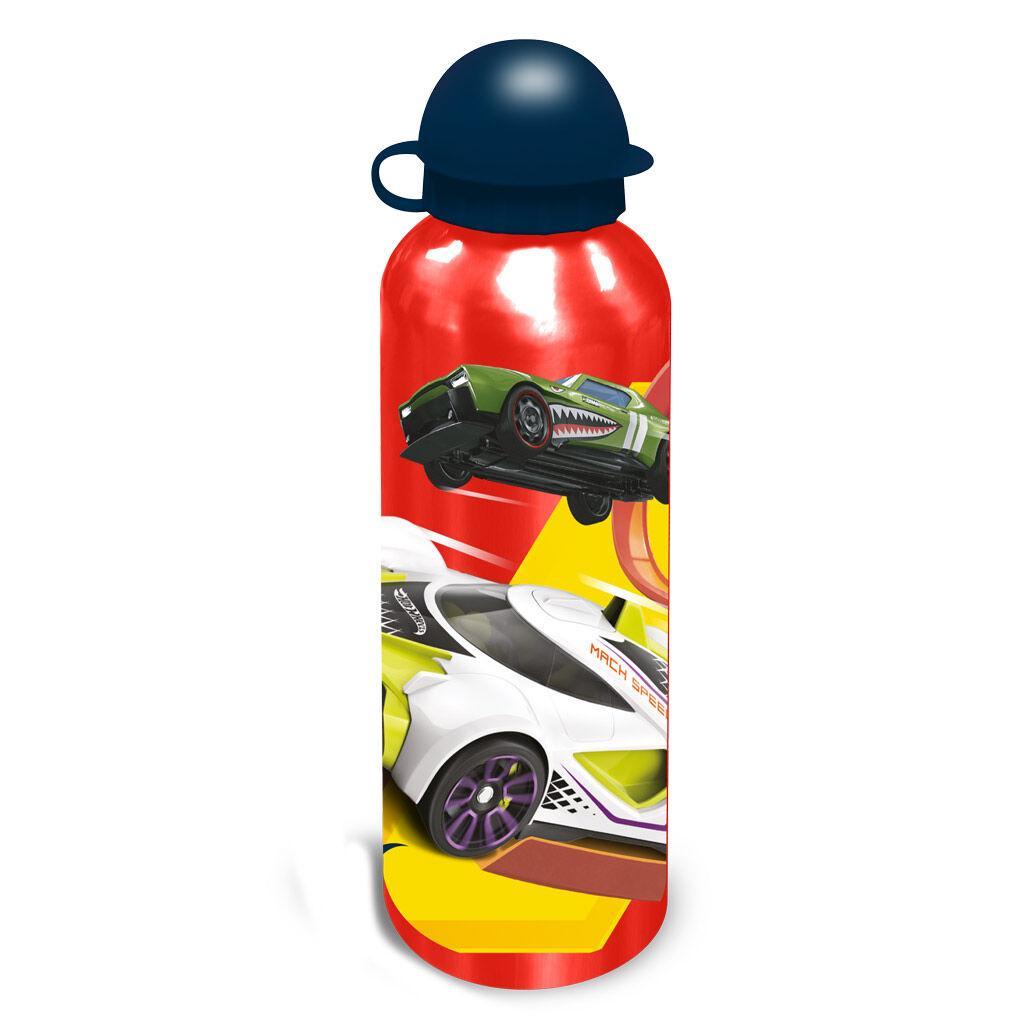 Conjunto lancheira hot wheels + garrafa de alumínio 500ml