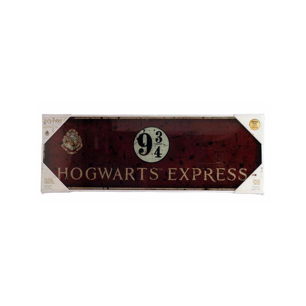 Cartaz em vidro do expresso de hogwarts de harry potter