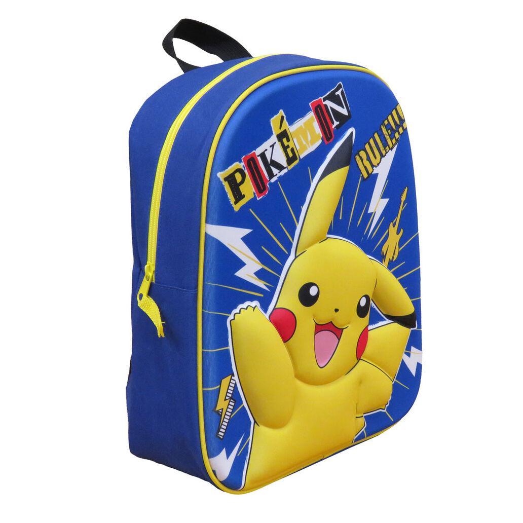 Mochila pokémon pikachu 3d 30cm