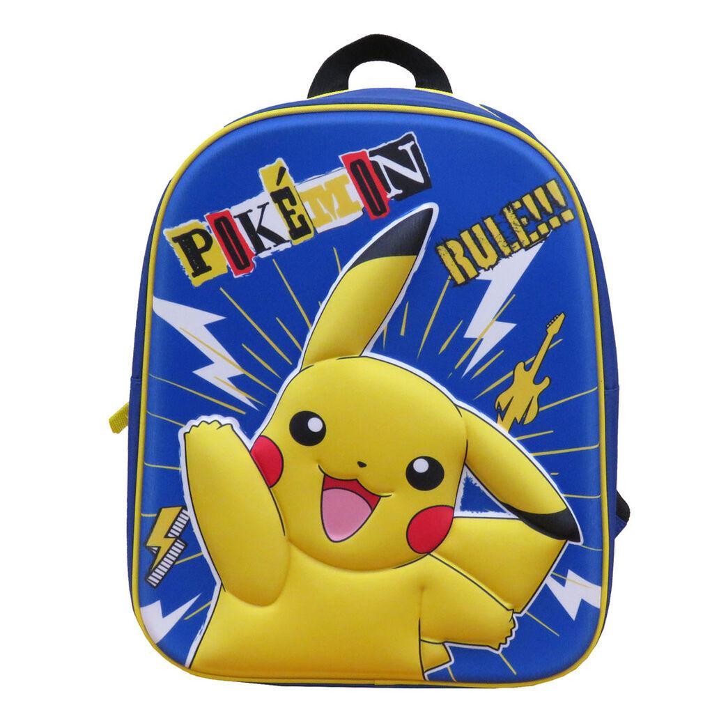 Mochila pokémon pikachu 3d 30cm