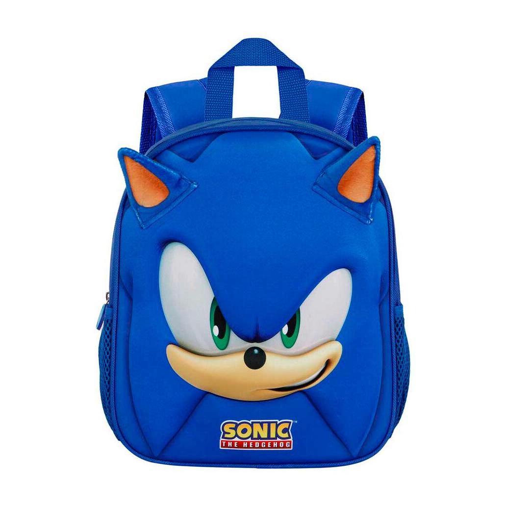 Mochila sonic the hedgehog face 3d 31cm