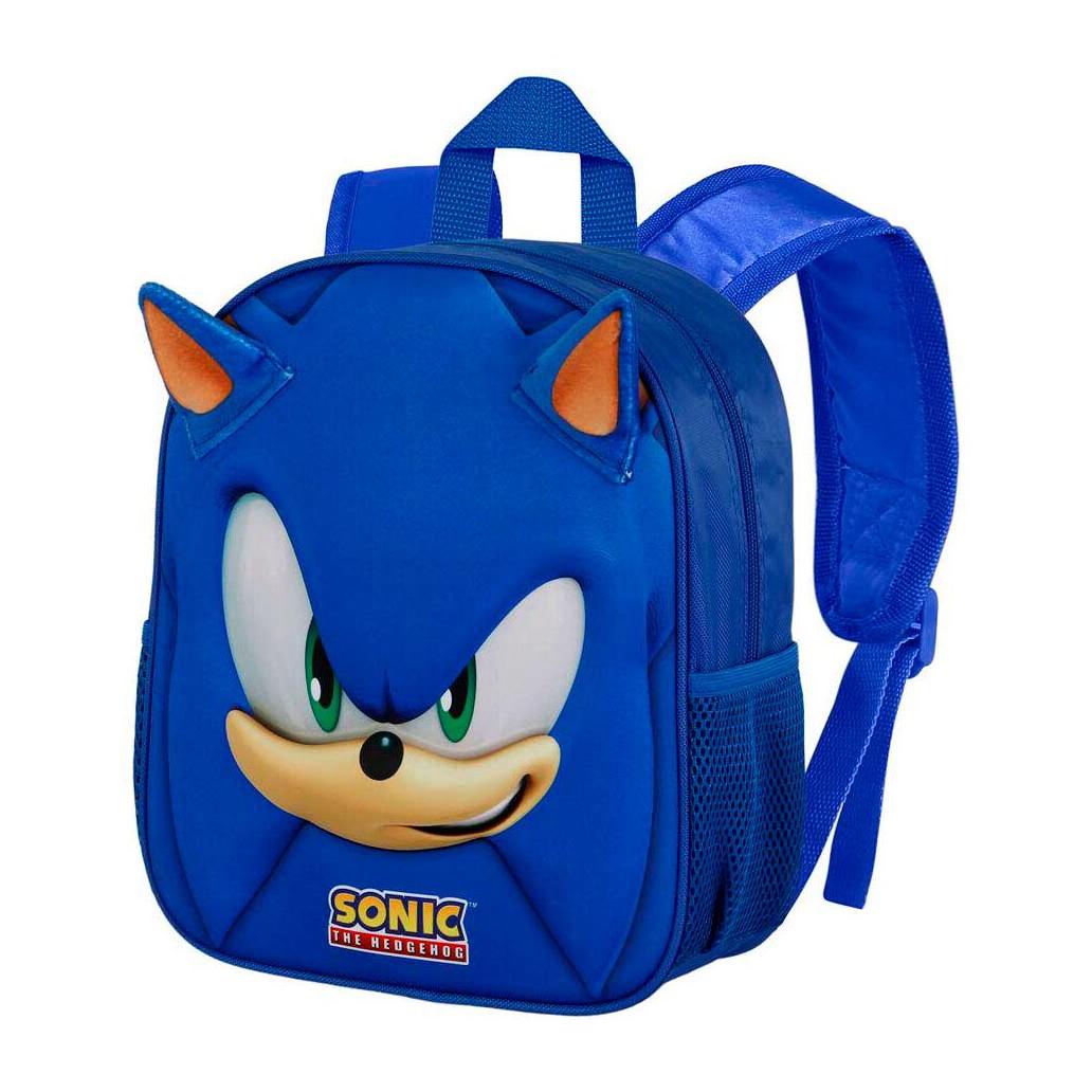 Mochila sonic the hedgehog face 3d 31cm