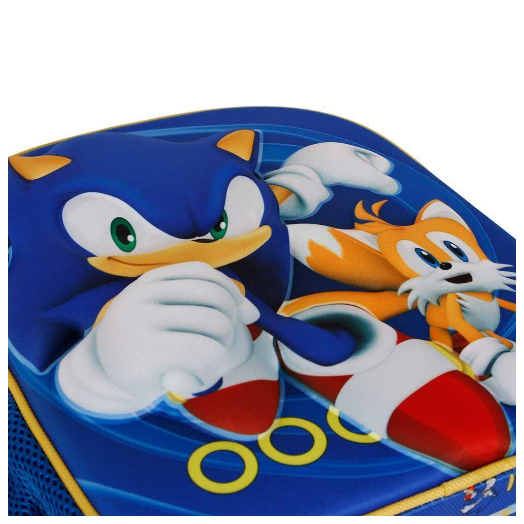 Mochila sonic 2 tails 3d 31cm