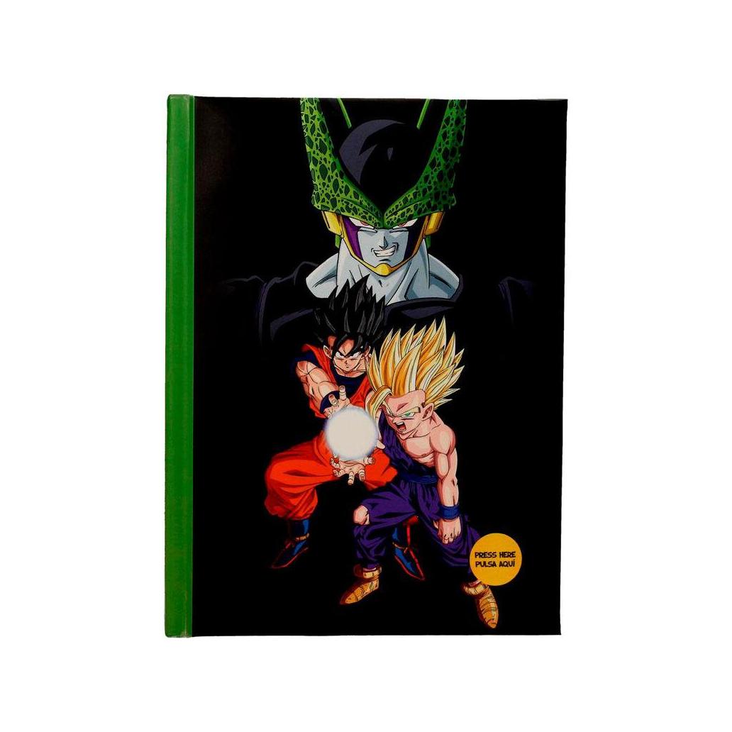 Caderno dragon ball z cell final battle com luzes